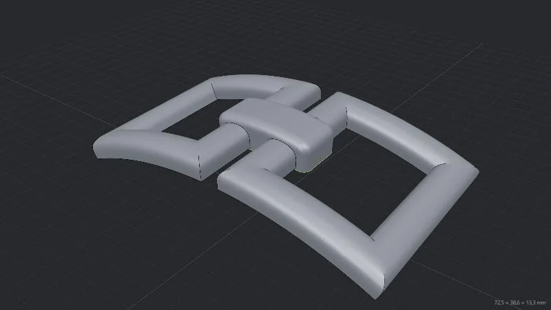 3D-CAD-Modell einer Schnalle